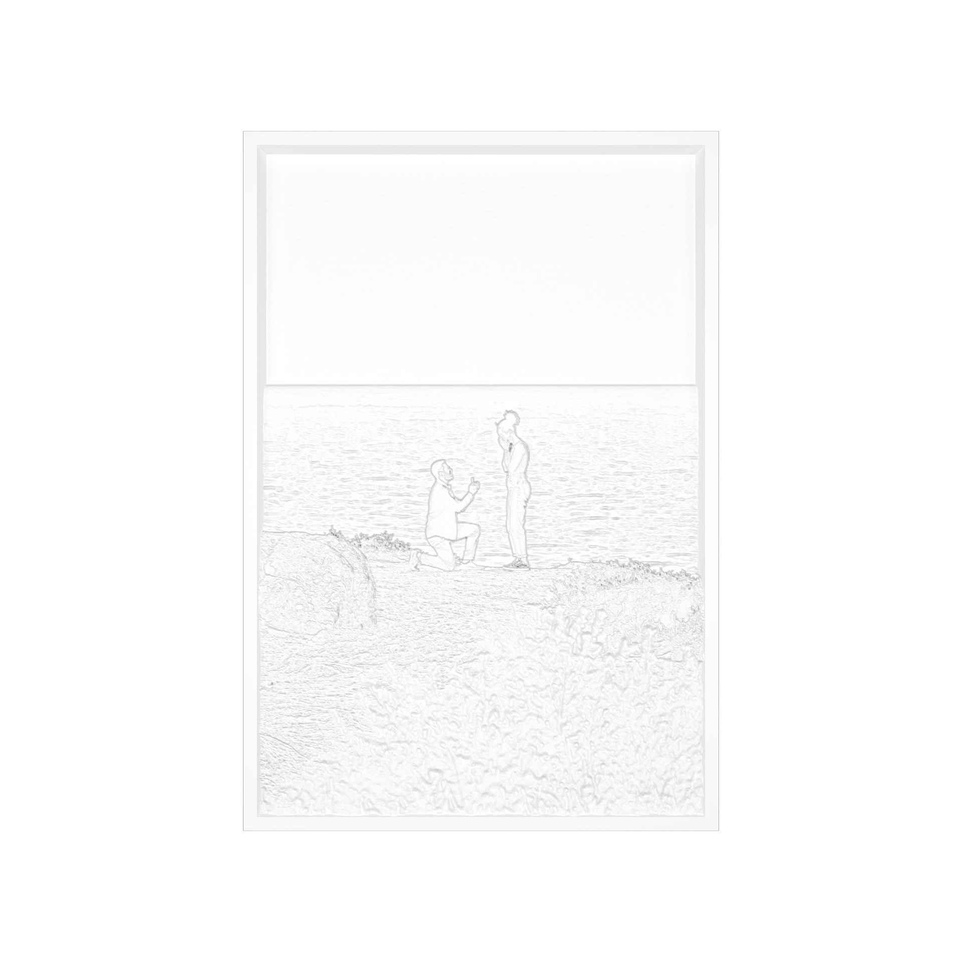 Fotolampe mit Familienfoto, unbeleuchtet